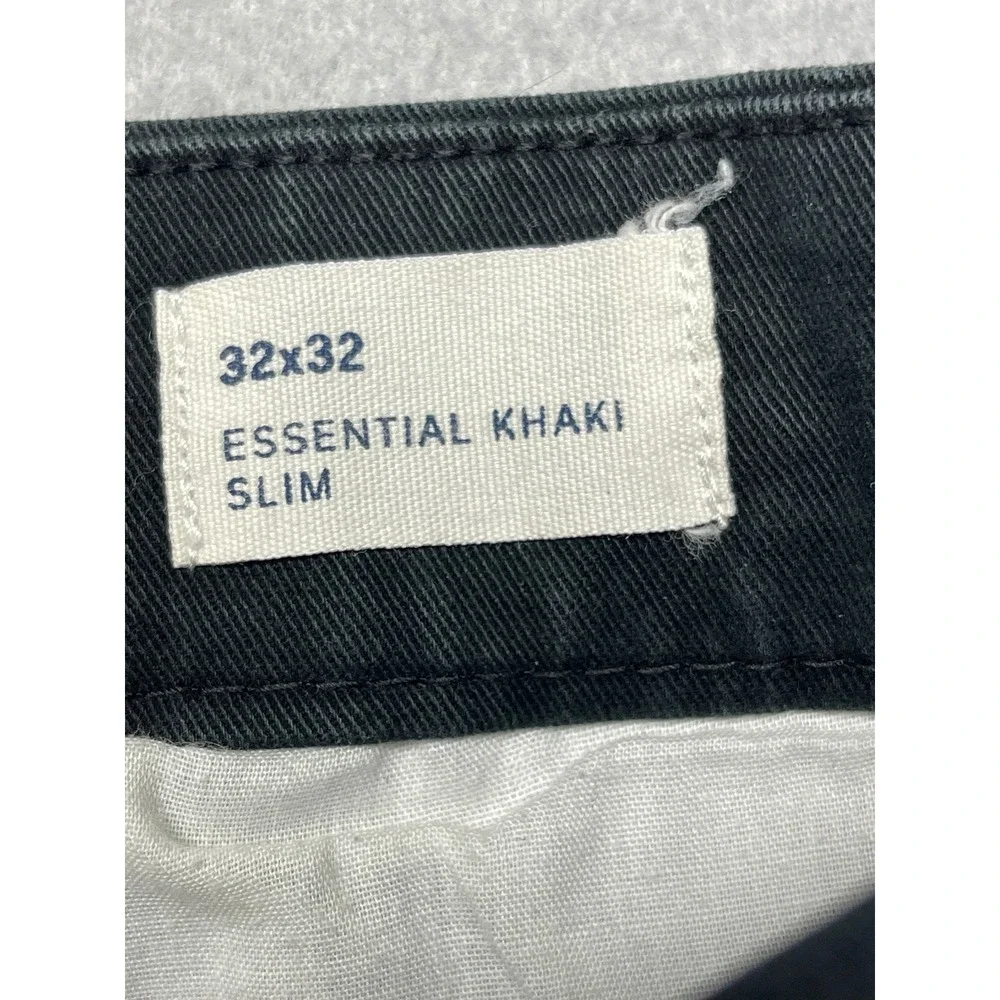 GAP Essential Khaki Slim Cotton Blend Black 32x32 Mens